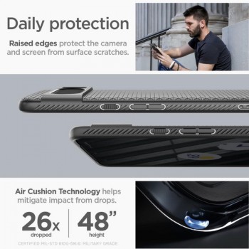 Spigen Liquid Air dėklas - juodas (Google Pixel 8 Pro)